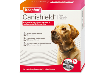 Beaphar Canishield Collare Antiparassitario per Cane Taglia Grande da 65 cm Confezione da 2 collari